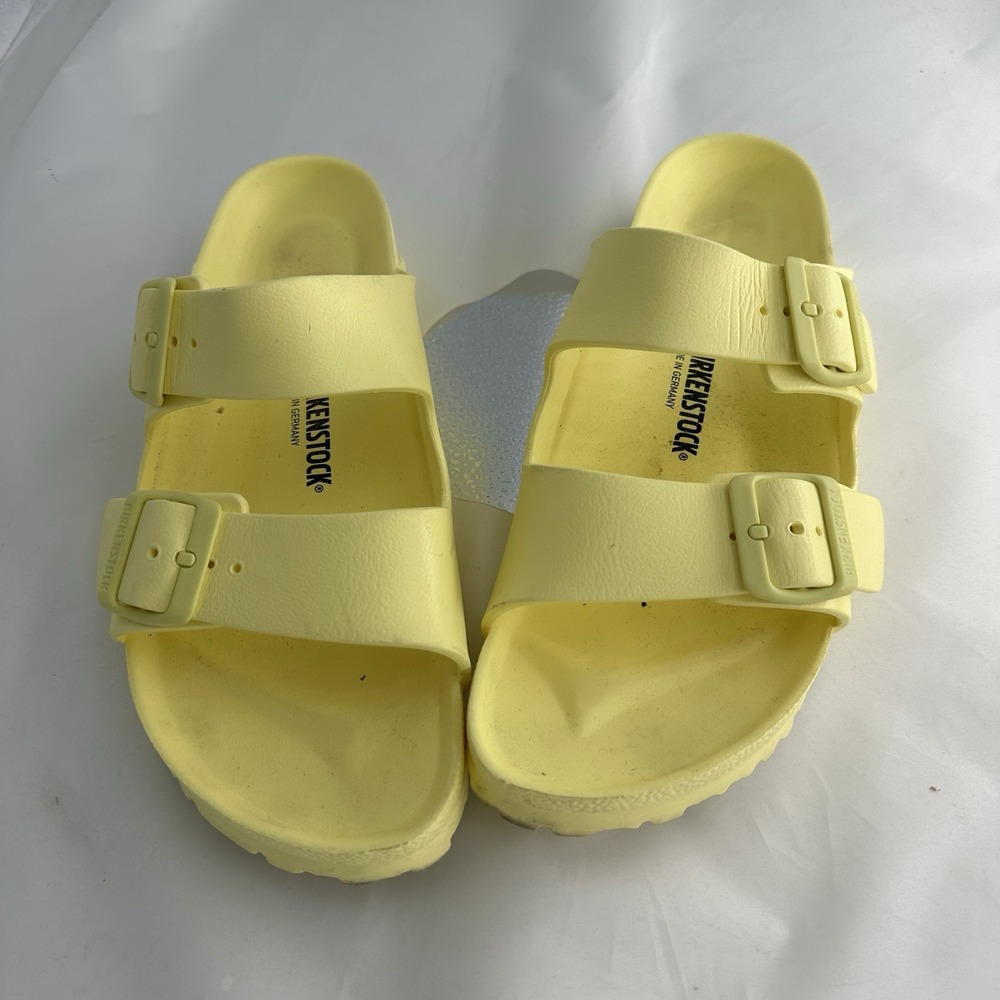 Birkenstock Woman's Yellow Size 41 (10)  Slip On Slides Sandals Summer